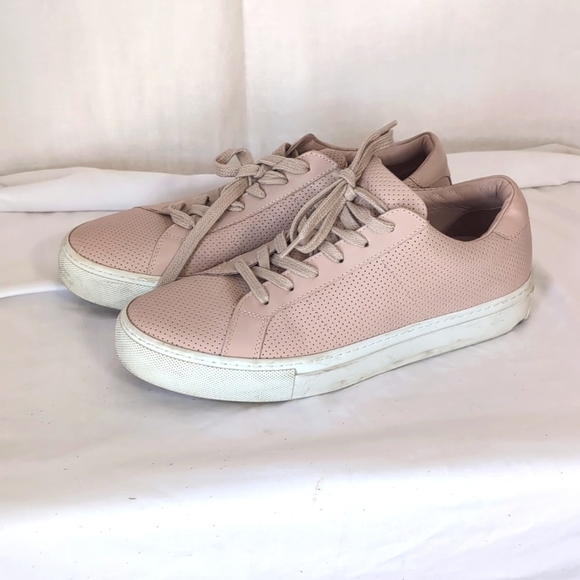 Greats Brooklyn Royale Pale Pink Perforated Leather Sneaker Size 10 - Picture 1 of 7